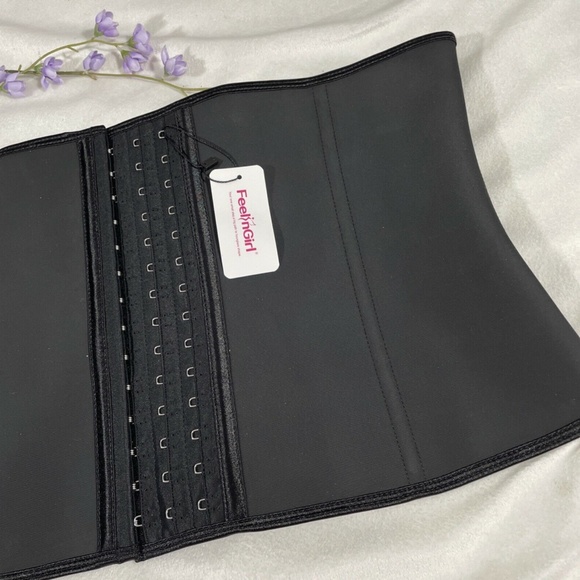 NEW FeelinGirl [ 3XL ] Latex Boned Slim Down Waist Trainer in‎ Black - Picture 4 of 10